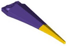 Plate, Modified 1 x 2 with Angular Extension with Molded Flexible Rubber Yellow Tip Pattern