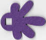 Felt Fabric 6 1/2 x 7 1/2 Leaf Thick with Square Hole