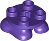 Legs with Plate Round 2 x 2 and Axle Hole - 2 Feet