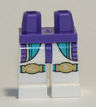 Hips and White Legs with Dark Turquoise and Dark Purple Pockets and Gold Knee Pads Pattern