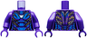Torso Female Armor, White Arc Reactor, Blue Panels and Gold Trim Pattern / Dark Purple Arms / Dark Purple Hands