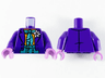 Torso Batman Suit with Flower, Orange Shirt, Dark Turquoise Vest and Tie with White Dots Pattern (Joker) / Dark Purple Arms / Medium Lavender Hands
