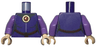 Torso Female Dress with Gold and Red Medallion and Dark Red Rope Pattern / Medium Lavender Arms / Light Nougat Hands