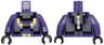 Torso Pixelated Dark Silver, Black, Bright Light Yellow, and Medium Lavender Armor Pattern / Dark Purple Arms / Black Hands