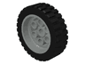 Wheel 30mm D. x 13mm (13 x 24 Model Team), with Black Tire 13 x 24 Model Team (2695 / 2696)