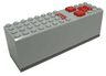 Electric 9V Battery Box 4 x 14 x 4 with Red Buttons and Contact Plate with Dark Gray Base (2846 / 2847c00)