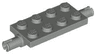Plate, Modified 2 x 4 with Pins and Thin Angled Supports