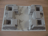 Baseplate, Raised 32 x 48 x 6 with 4 Corner Pits with Rock Raiders Pattern