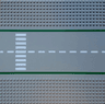 Baseplate, Road 32 x 32 8-Stud Straight with Street with Green Lines and White Crosswalk Pattern