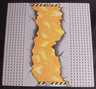 Baseplate, Road 32 x 32 8-Stud Straight with Cracked Road and Lava Pattern