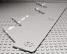 Baseplate, Road 32 x 14 Jagged Edge with Dividing Line Pattern