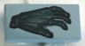Tile 1 x 2 with Spooky Green Hand Pattern