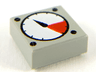 Tile 1 x 1 with White and Red Gauge, Black Thick Needle and Screw Heads Pattern