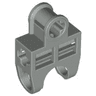 Technic, Axle Connector 2 x 3 with Ball Joint Socket - Open Sides, Angled Forks with Closed Axle Holes