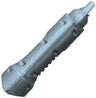 Galidor Limb Leg Jens, Top Section with Rotation Joint Socket and Pin and Dark Gray Right Side