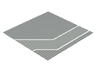 Baseplate, Road 32 x 32 with Driveway and White Stripes Pattern