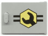 Container, Cupboard 2 x 3 x 2 Door with Black Wrench Head in Yellow Hexagon Pattern