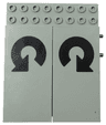 Electric, Train 12V Remote Control 8 x 10 with 2 Circled Arrows Pattern