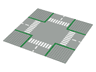 Baseplate, Road 32 x 32 9-Stud Crossroads with Road Pattern
