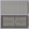 Brick 10 x 20 with Bottom Tubes in Single Row Around Edge, with '+' Cross Support
