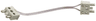 Electric, Wire 12V / 4.5V with 2 Leads, 14 Studs Long with 2 Light Gray Electric, Connector, 2-Way Male Squared Narrow Long with Center Post (x466c14 / 766c01)