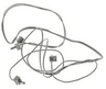 Electric, Wire 12V / 4.5V with two 2-prong connectors,  94 Studs Long