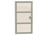 Door 1 x 4 x 6 with 3 Panes and Square Handle with Fixed Trans-Brown Glass