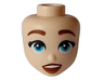 Mini Doll, Head Friends with Reddish Brown Eyebrows, Medium Azure Eyes, Reddish Brown and Dark Orange Lips, Open Mouth Smile Pattern