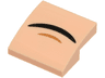 Slope, Curved 2 x 2 x 2/3 with Black Closed Mouth Frown and Medium Nougat Chin Dimple Pattern