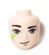 Mini Doll, Head Friends Male Large with Lime Eyes, Slight Smile and Lime Elves Tribal Pattern (Farran)
