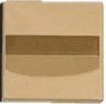 Tile 2 x 2 with Medium Nougat Rectangle and Medium Tan Curved Stripe Pattern (Mona Lisa Lips)