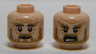 Minifigure, Head Dual Sided LotR Beard Dark Tan, Bushy Eyebrows, Wrinkles, White Pupils, Smile / Shouting Pattern (Radagast)