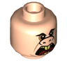 Minifigure, Head Black Eyebrows, Upturned Nose, Small Eyes, Open Mouth Pattern (Underminer)