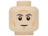 Minifigure, Head Dark Bluish Gray Thick Eyebrows, Medium Nougat Forehead Creases, Crow's Feet, Cheek Lines and Chin Dimples, Neutral Pattern