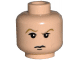 Minifigure, Head Male HP Draco with Brown Eyebrows, White Pupils, Closed Mouth Pattern