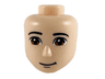 Mini Doll, Head Friends Male Large with Black Eyebrows, Reddish Brown Eyes, Closed Grin Pattern