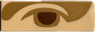 Tile 1 x 3 with Reddish Brown Left Eye with Medium Nougat Eyelid and Shadow Pattern (Mona Lisa)