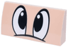 Slope, Curved 2 x 4 x 2/3 with Bottom Tubes with Large White Eyes with Black Pupils Pattern (Mickey Mouse)