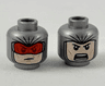 Minifigure, Head Dual Sided Balaclava with Light Nougat Face, Red Goggles / Angry with Open Mouth Pattern