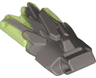 Energy Burst with Wide Clip with Marbled Trans-Bright Green Pattern