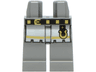 Hips and Legs with White Surcoat Ends, Gold Trim, Black Belt with Buckle and Horseshoe Pattern