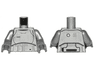 Torso SW Armor Stormtrooper Ep. 7 with Black, Gray and Silver Lines Pattern (Captain Phasma) / Flat Silver Arms / Dark Bluish Gray Hands