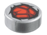 Tile, Round 1 x 1 with Red, Dark Red, and Black Rock Pattern (Marvel Comics Bloodstone Gem)