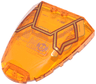 Windscreen 6 x 7 x 1 1/3 with Gold and Dark Red Frame, Copper Head-Up Display (HUD), Battery Indicator and '1001T'  Pattern