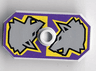 Minifigure, Shield Octagonal Long with Stud with Knights Kingdom Danju Wolf Pattern (Printed Version)