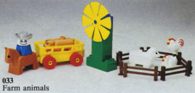 LEGO Farm Animals (033-1) set, 1979