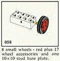 LEGO 8 small wheels (058-1) set