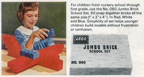 LEGO Jumbo Brick School Set (060-3) set, 1969
