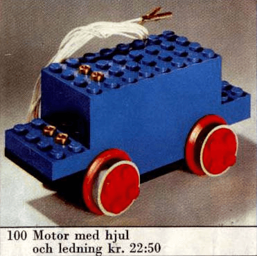 LEGO 4.5V Motor with Wheels (Small Version) (100-1) set, 1966