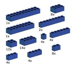 LEGO Assorted Blue Bricks (10009-1) set